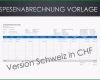 Einzahl Spesenabrechnung Vorlage Excel