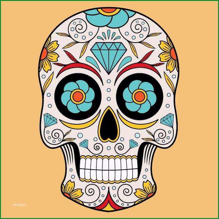 tattoo totenkopf mexikanisch vorlage