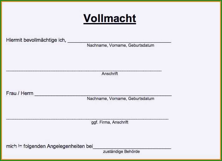 vollmacht kfz abmeldung vorlage schon vollmacht ummeldung auto vorlage