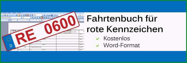 vorlage fahrtenbuch fuer rote kennzeichen wordpdf