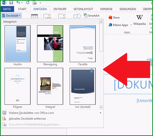 word deckblatt erstellen so funktionierts