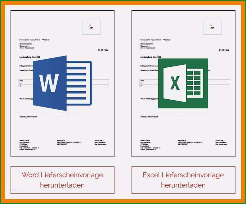 13 lieferschein vorlage excel kostenlos