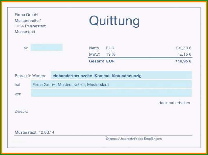 Ungewöhnlich Quittung Schreiben Vorlage Sie Müssen Es Heute Versuchen