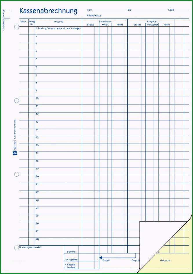 20 kassenbuch vorlage zweckform