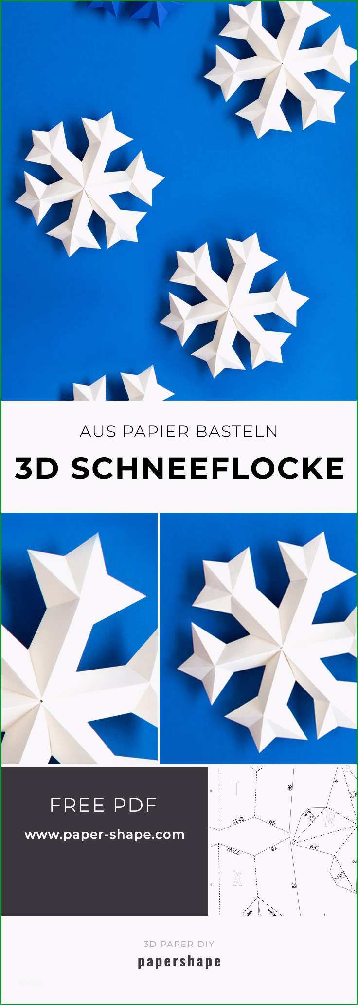 3d schneeflocke basteln