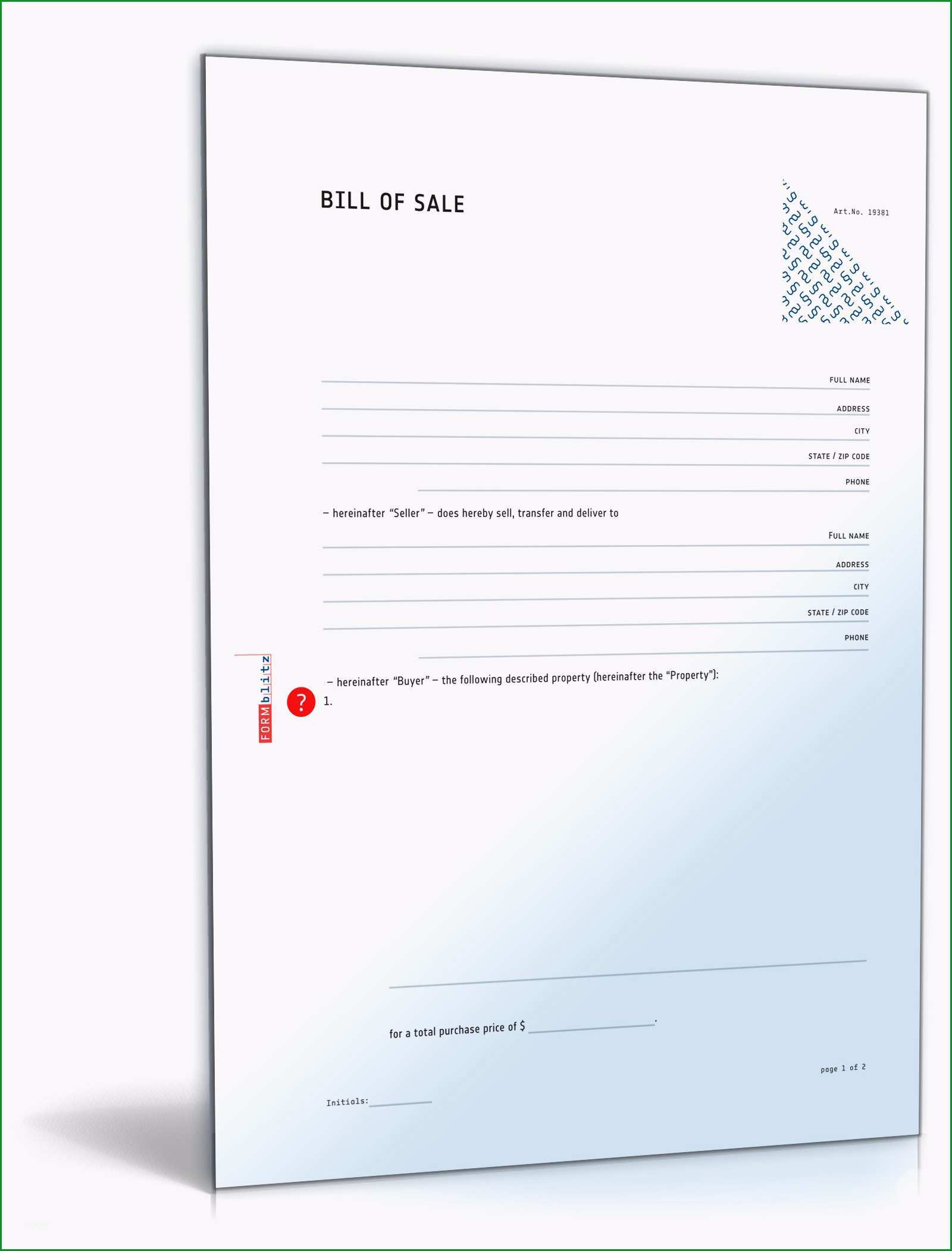 general bill of sale