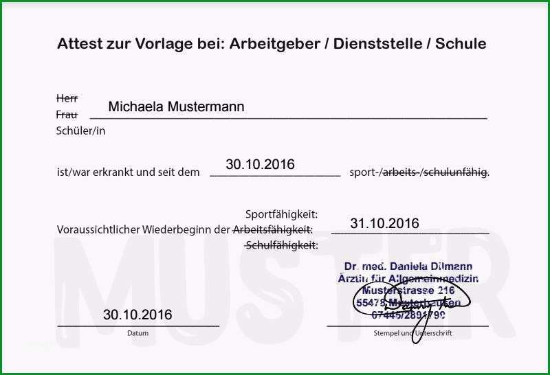 Erstaunlich Bescheinigung Arztbrief Krankenschein Ärztliche