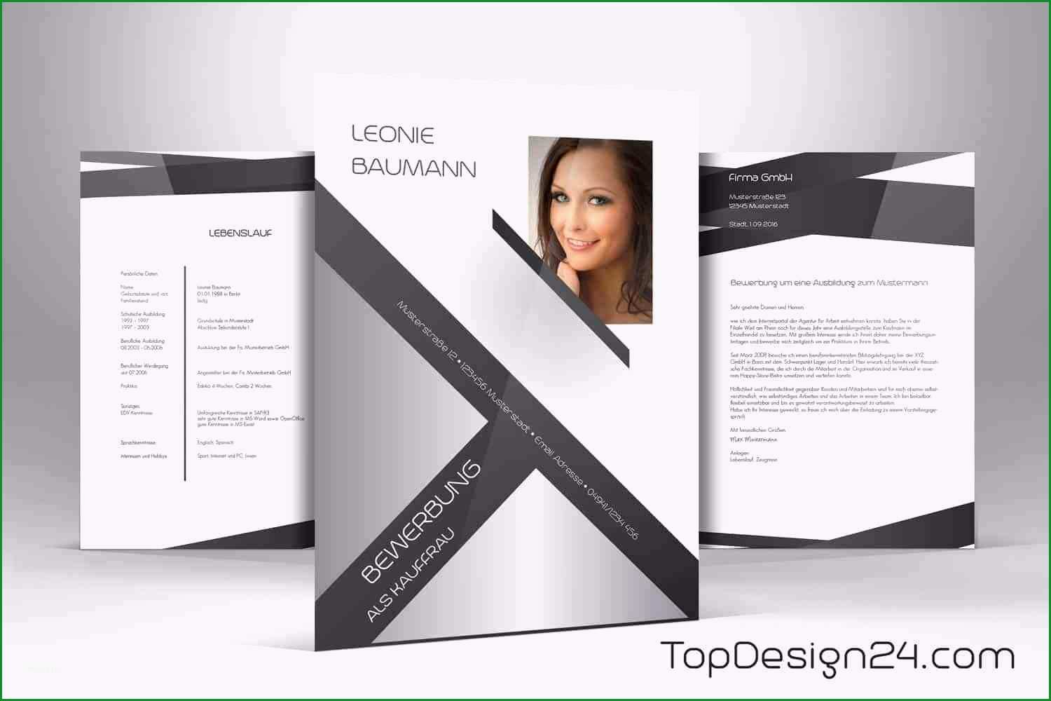 Erstaunlich Bewerbung Design Vorlage topdesign24 Deckblatt Leben