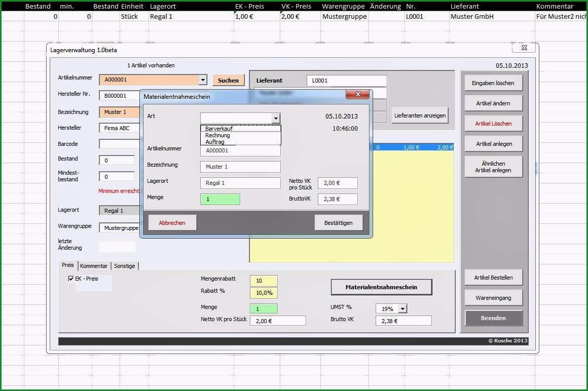 excel lagerverwaltung