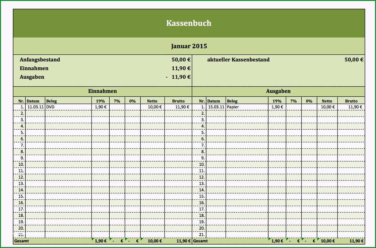 buchhaltung excel vorlage gratis