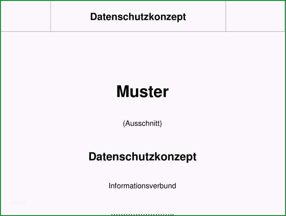 Datenschutzkonzept muster ausschnitt datenschutzkonzept informationsverbund