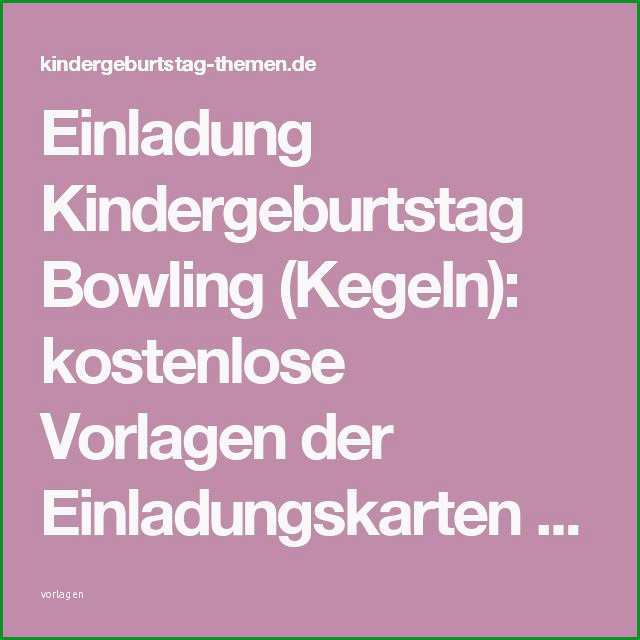 einladung kindergeburtstag bowling basteln