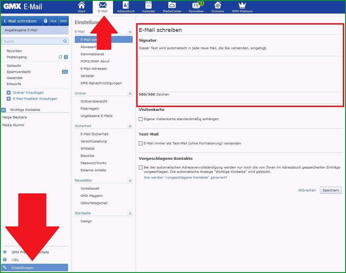 email signatur erstellen so gehts in gmx web und co