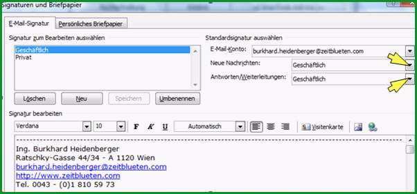 e mail signatur vorlage geschaftlich