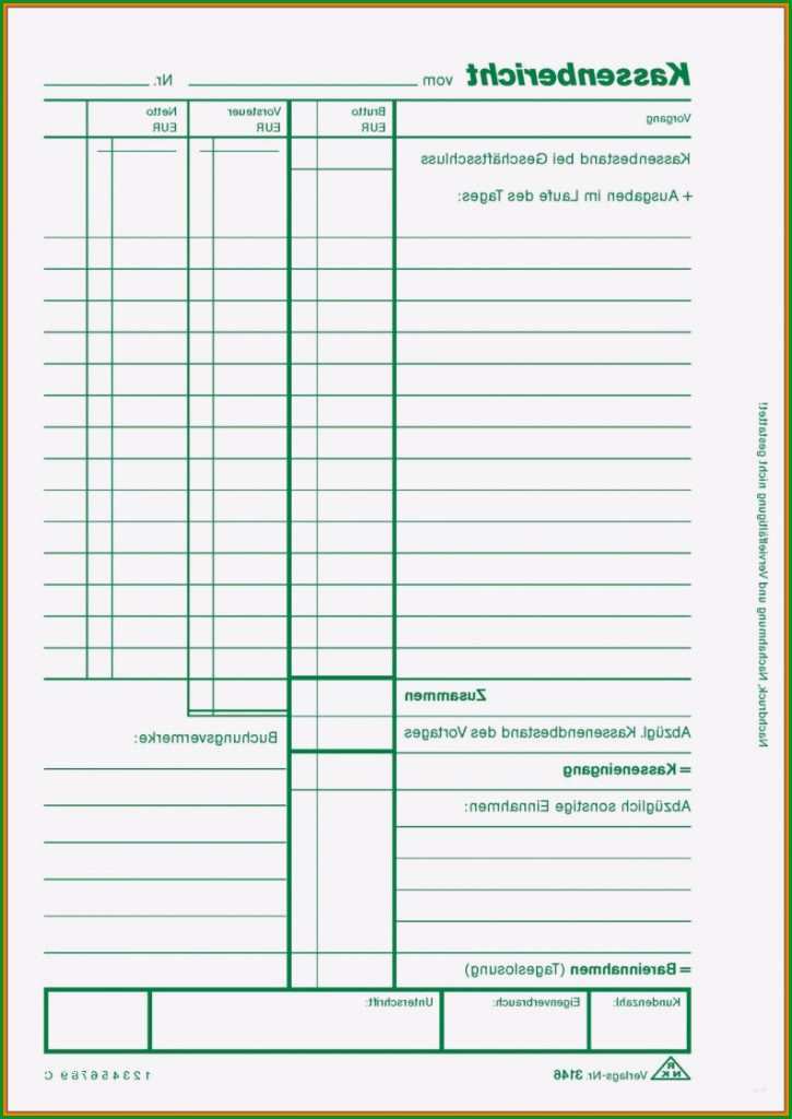 eigenbeleg vorlage excel einzigartig 10 kassenbericht vorlage sv kassenbericht ausfullen 2019