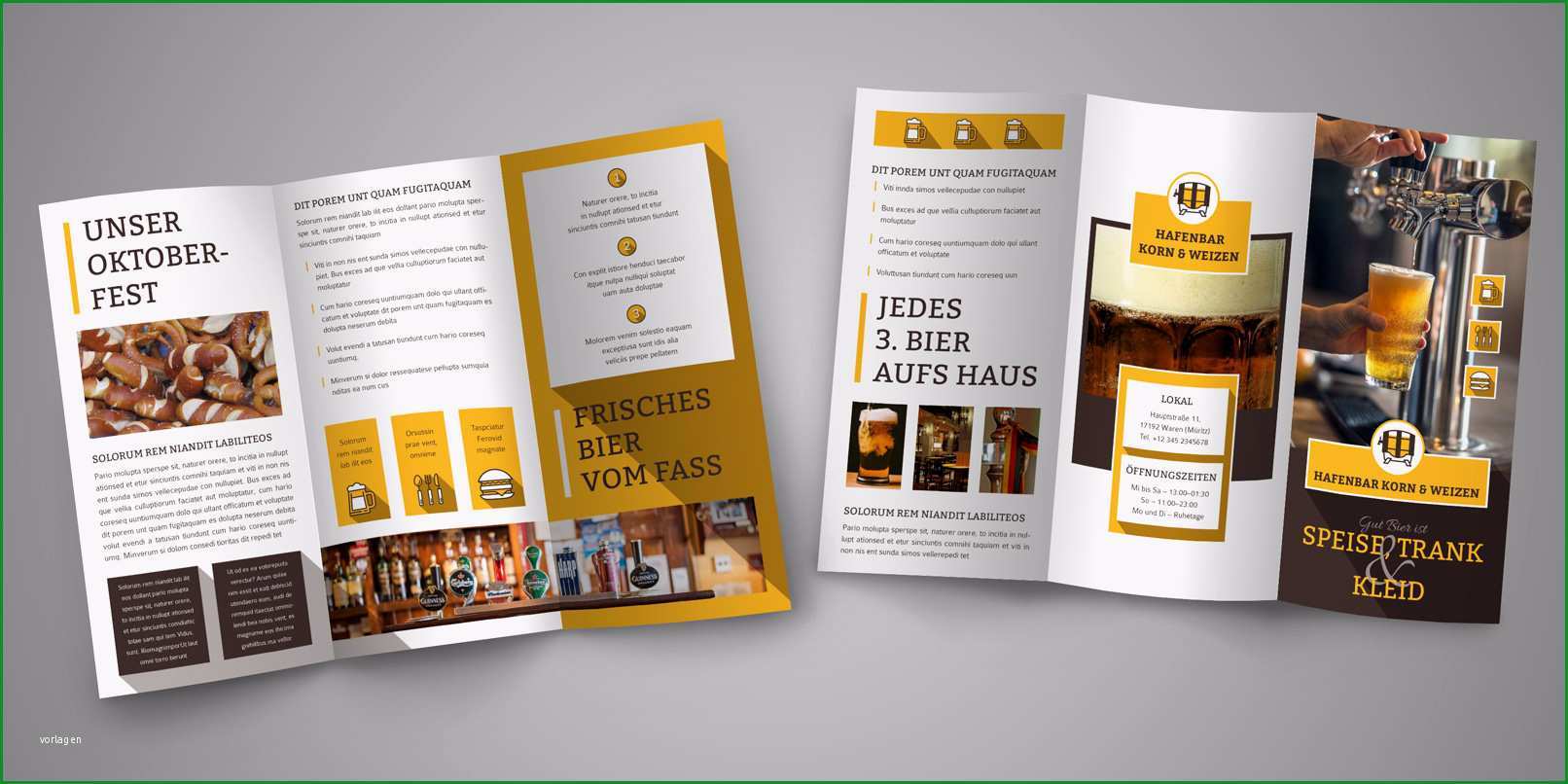 flyer und folder gestalten fertige design vorlagen 487