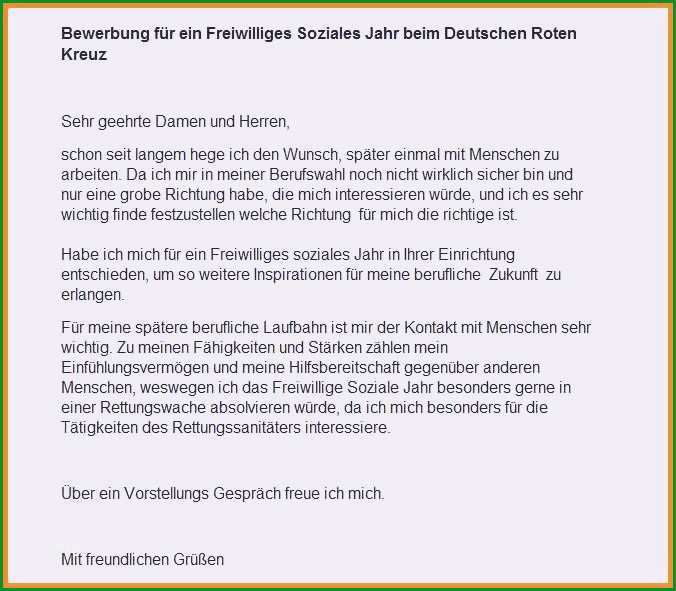 fsj bewerbung vorlage