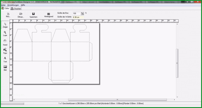 geschenkbox designer cad kas gbr