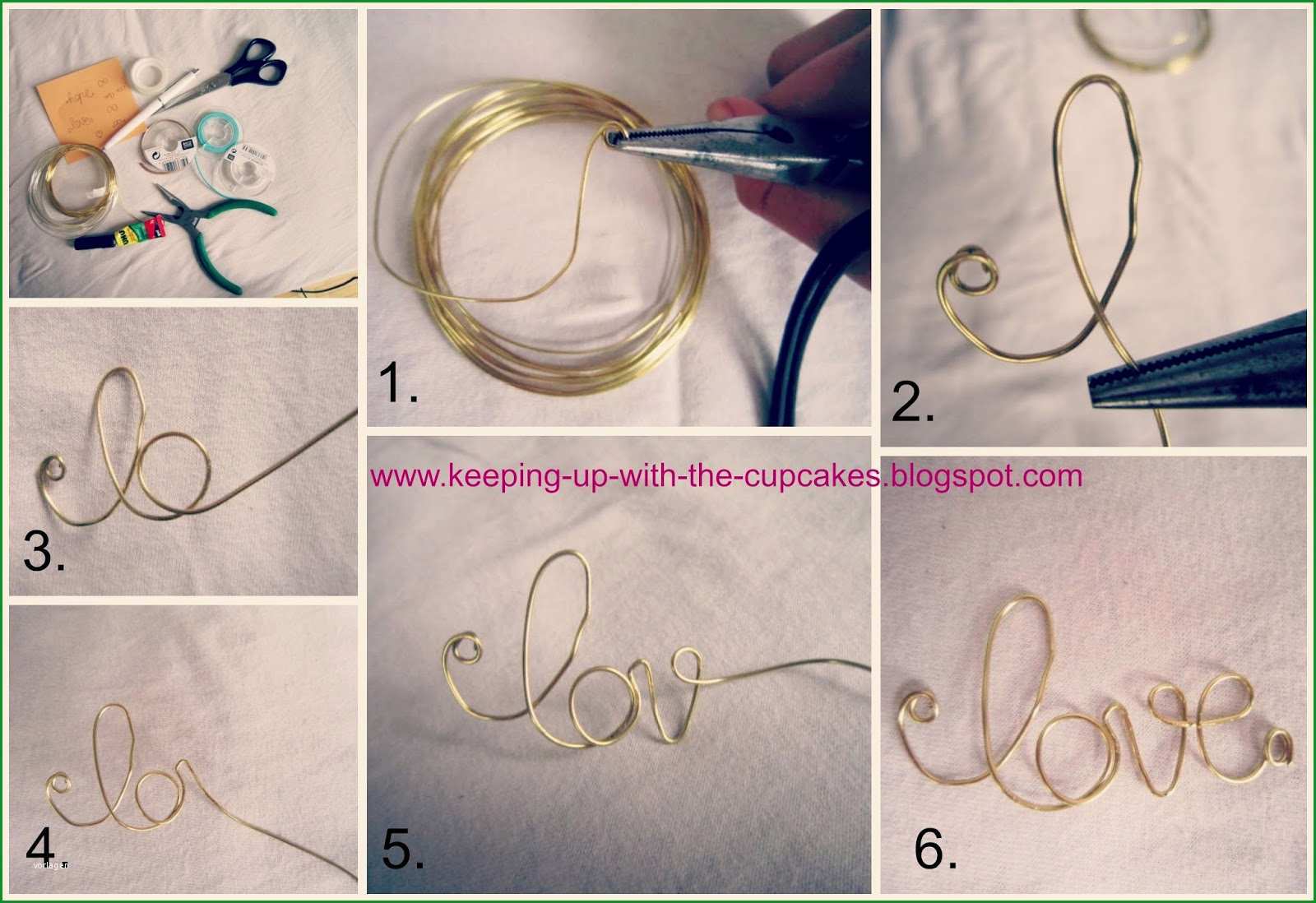 schmuck aus draht machen love armband