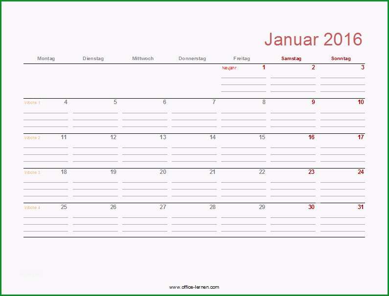 kostenlose kalendervorlagen 2016