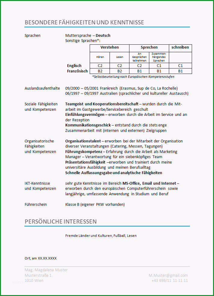 Lebenslauf zum Download