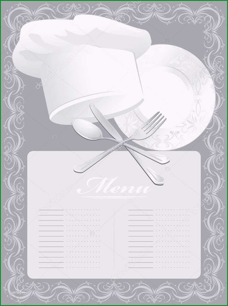 stock illustration blank for menu card