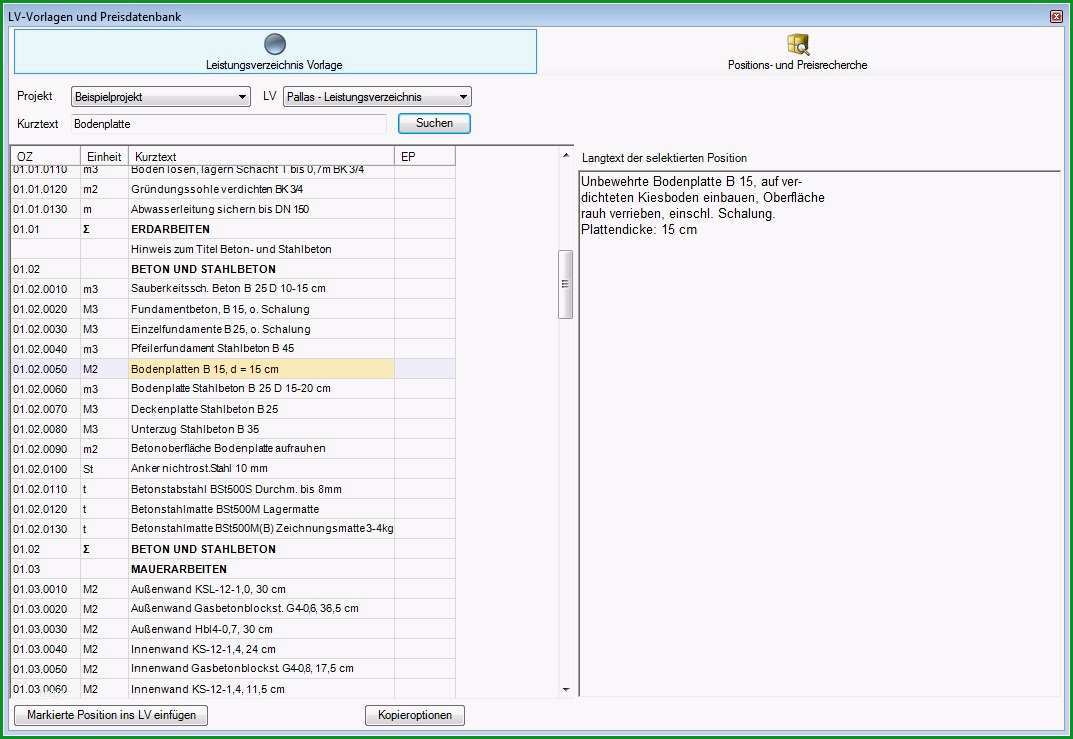 leistungsverzeichnis vorlage excel grosartig leistungsverzeichnis vorlage