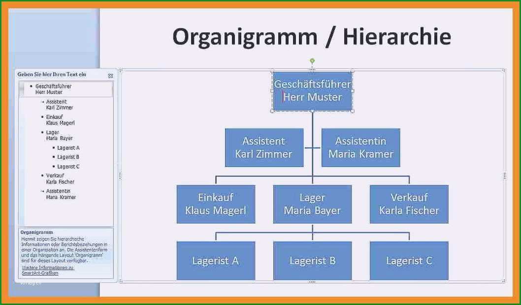 organigramm vorlage word