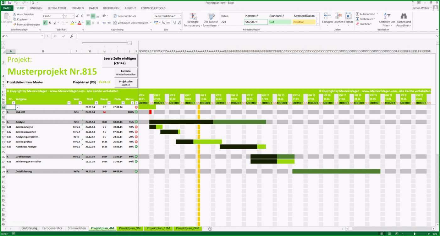 projektplan terminplan