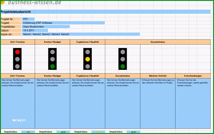 projektstatusbericht