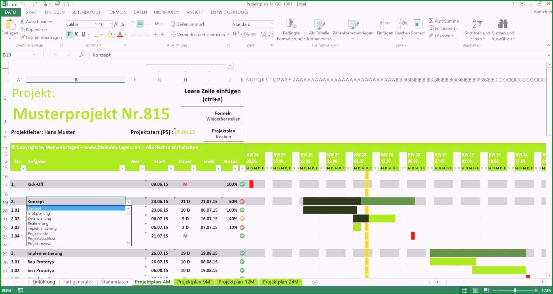 rechnungsvorlage excel kostenlos