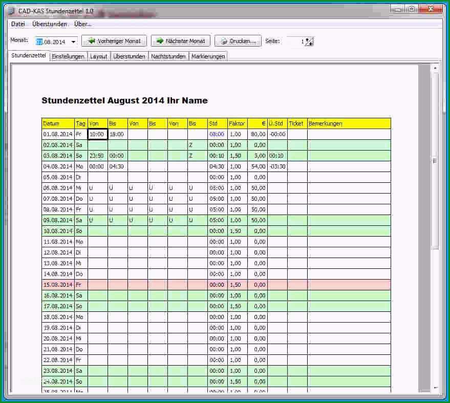 stundenzettel vorlage 2016 elegante 7 excel stundenzettel