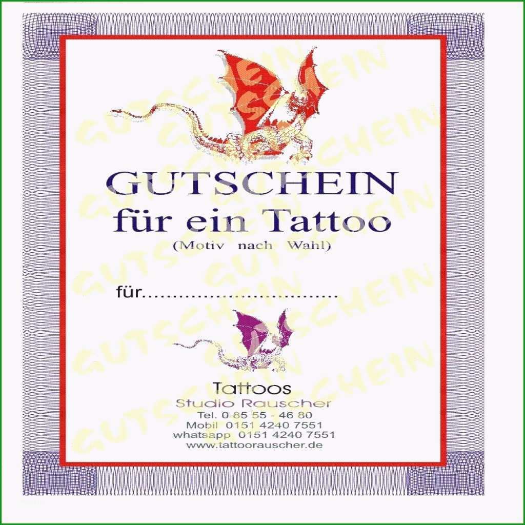 tattoo gutschein vorlage ausdrucken wunderbar 35 gutschein