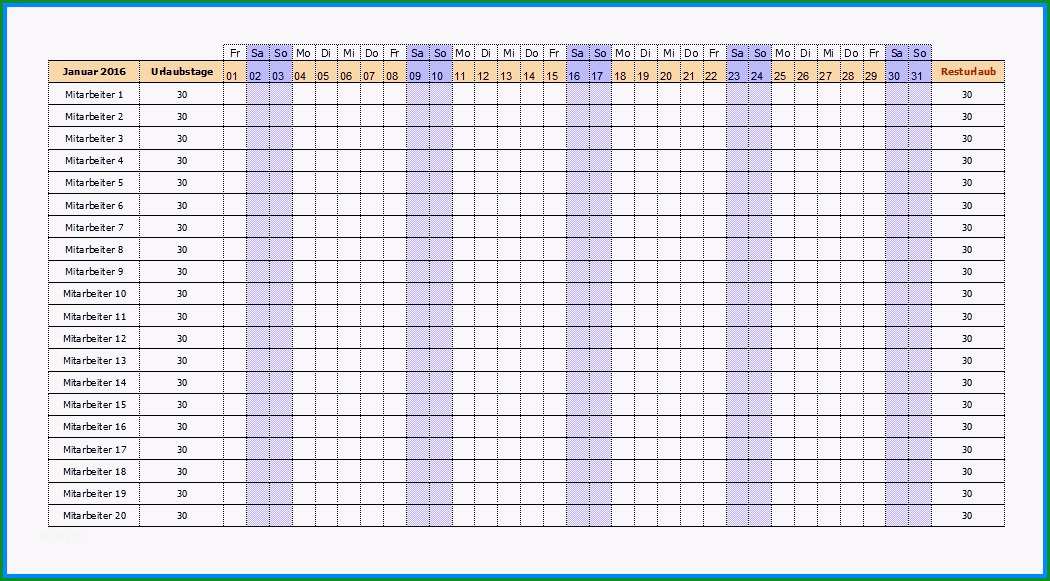 urlaubsplaner 2019 excel vorlage frisch urlaubsplaner 2016 excel herunterladen kostenlos jahresplaner 2018