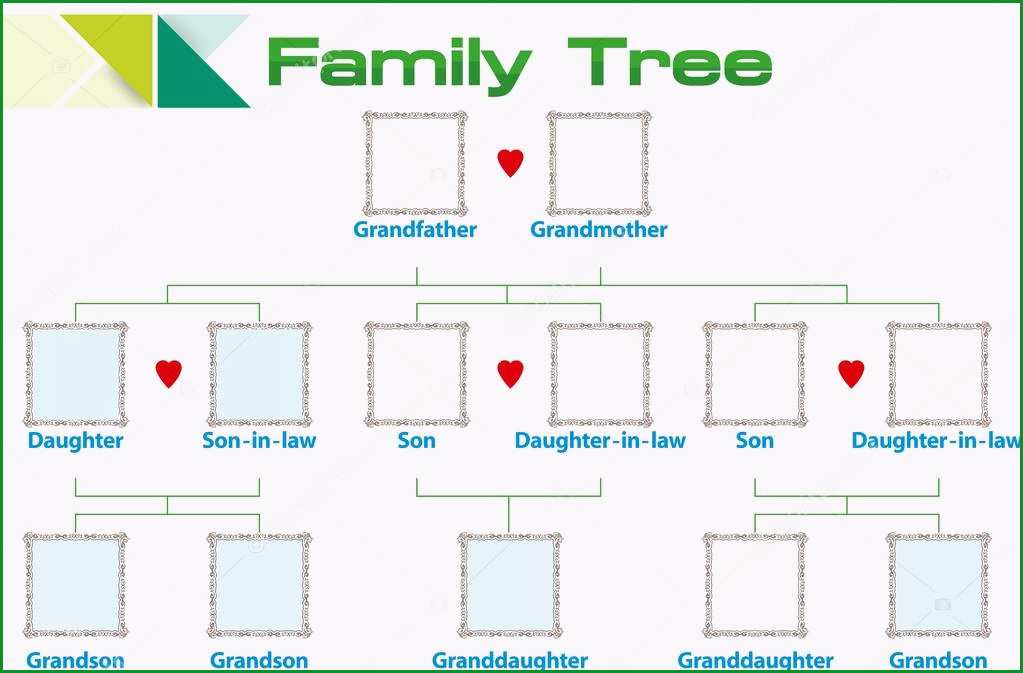 stock illustration template family tree