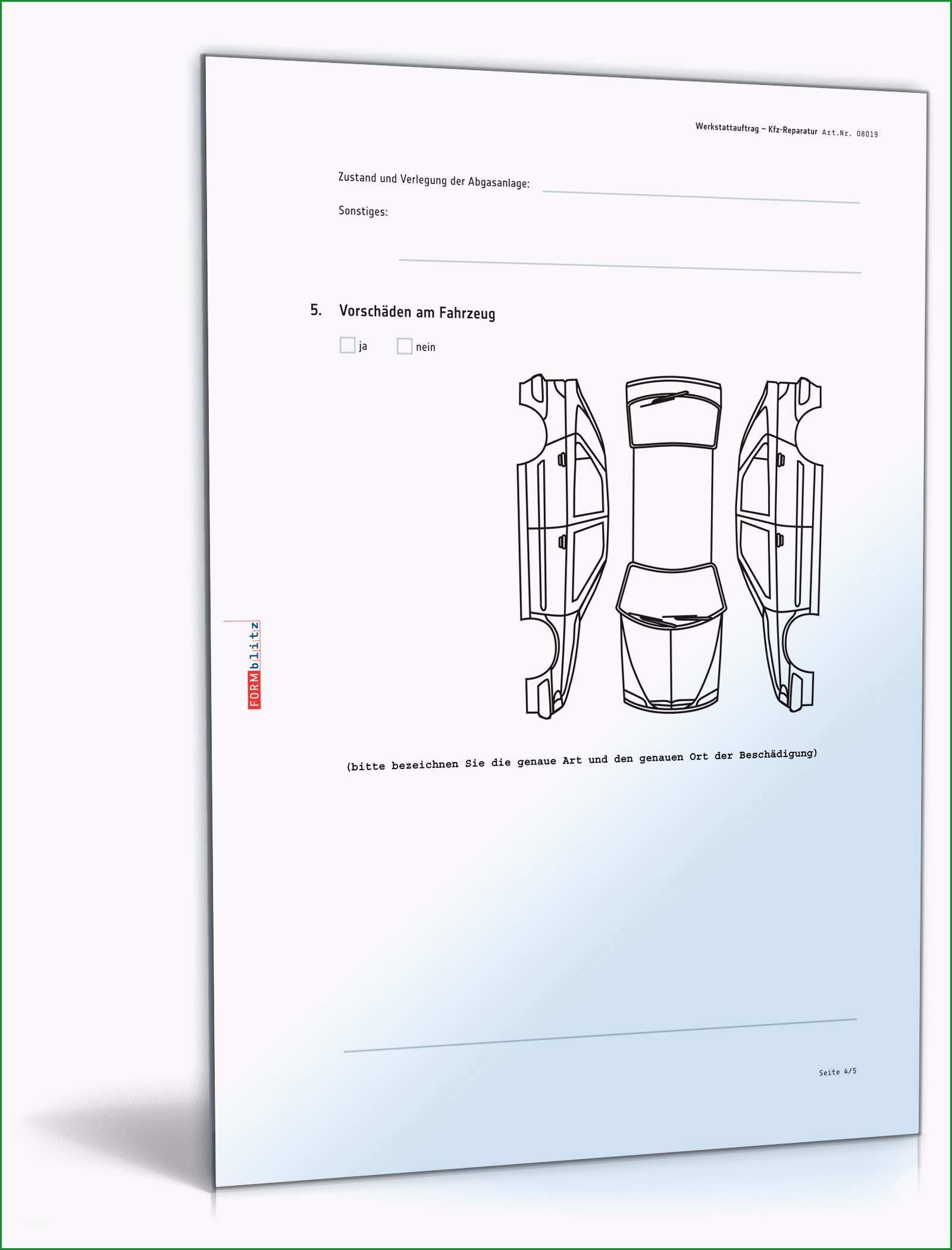 kfz reparaturauftrag