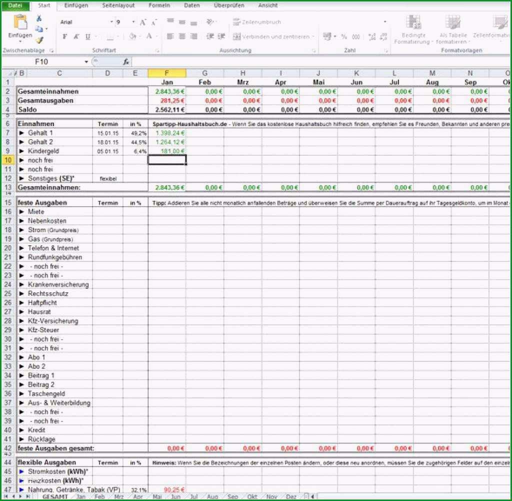 zahlerstande excel vorlage erstaunlich haushaltskasse fur excel pro