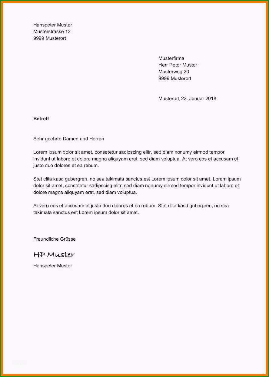 12 formeller brief vorlage