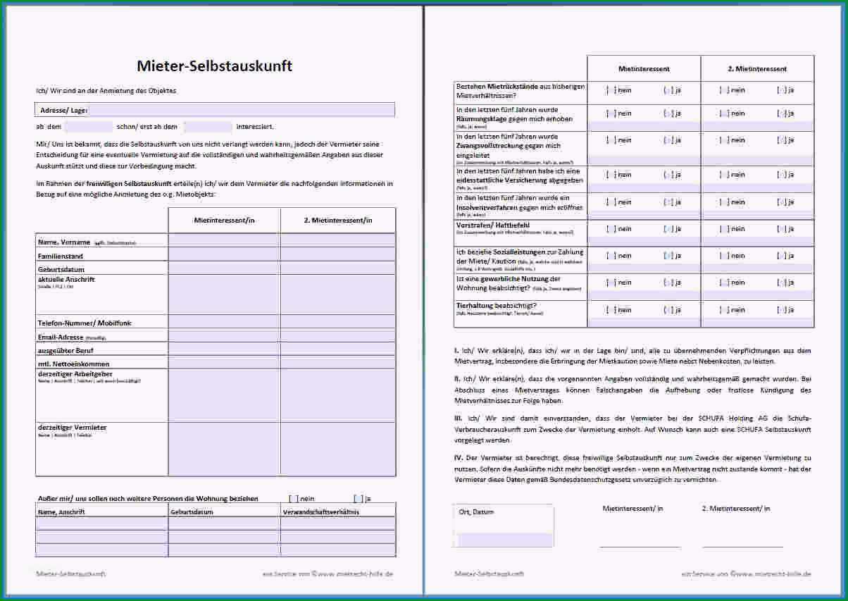 15 mieterselbstauskunft vorlage