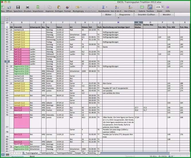 15 trainingsplan vorlage excel