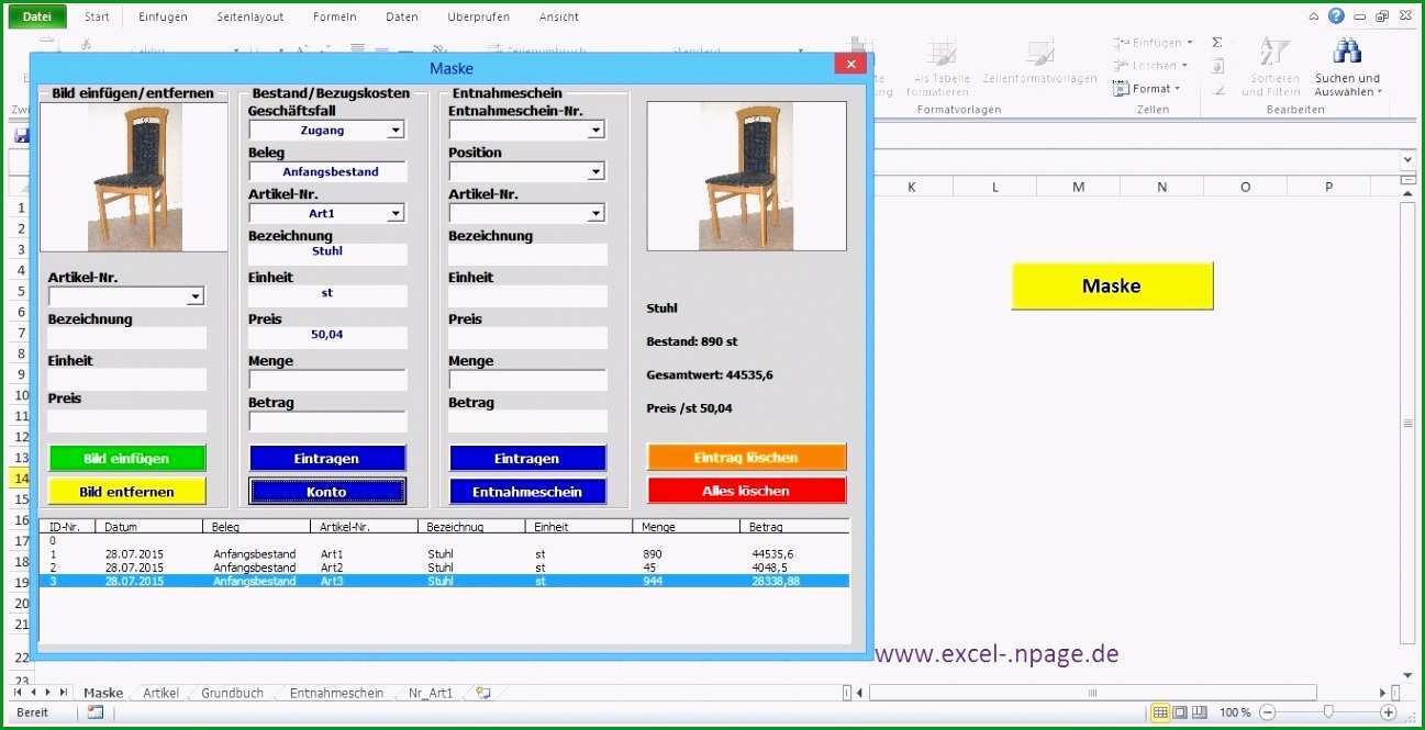 excel katalog vorlage nuocal