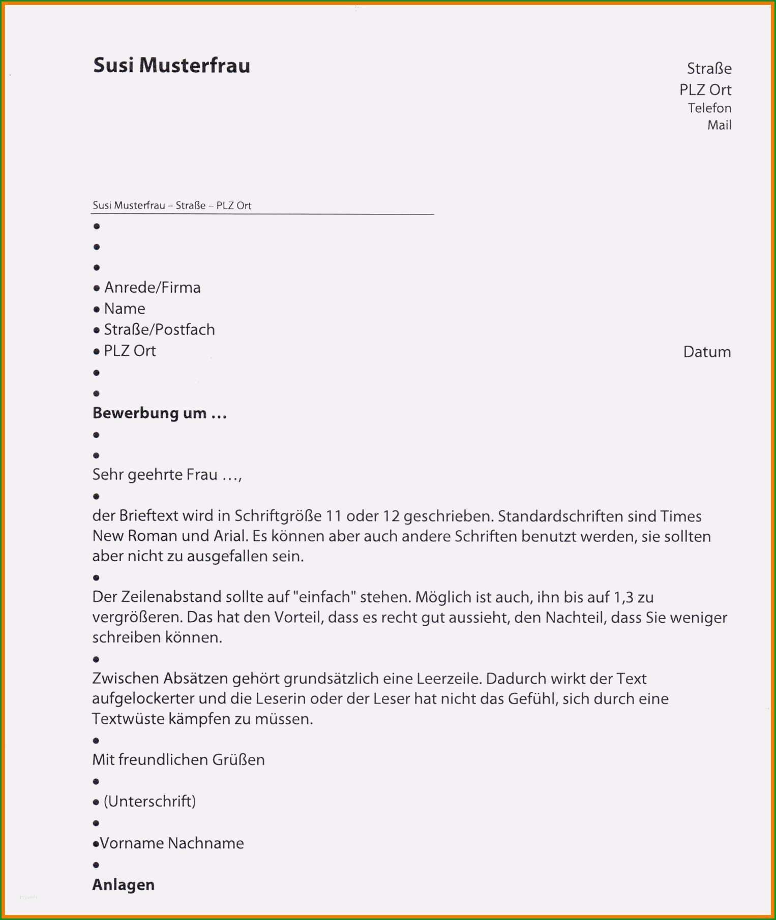 17 formaler brief vorlage