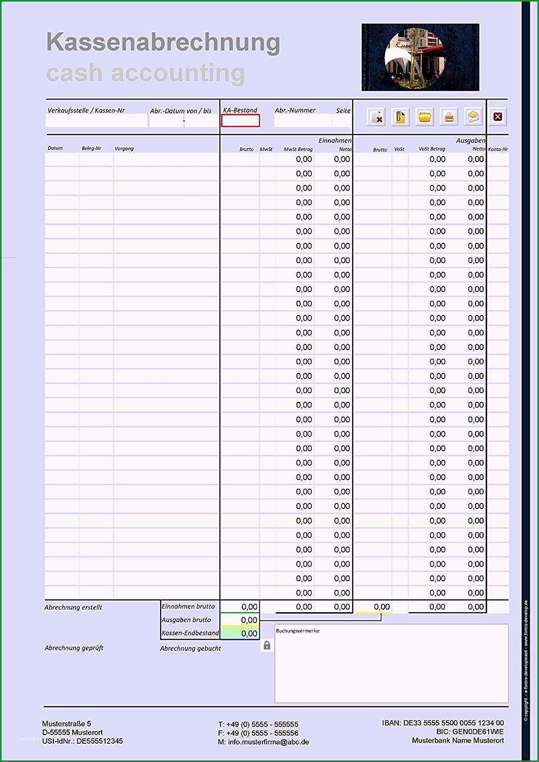 25 kassenabrechnung vorlage