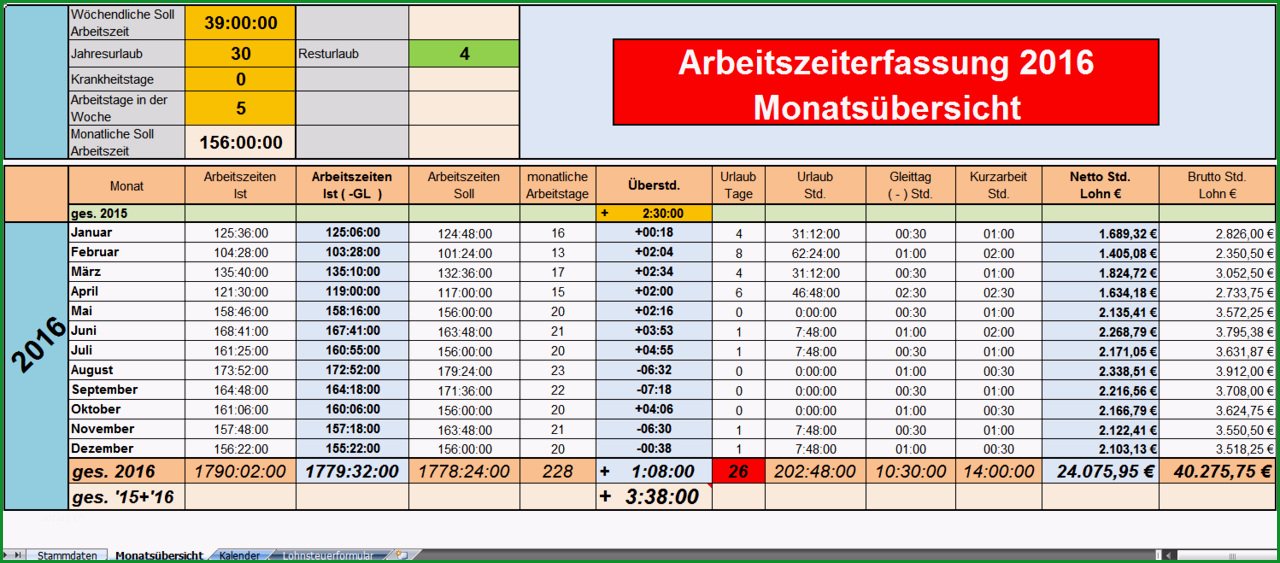 ARBEITSZEITERFASSUNG