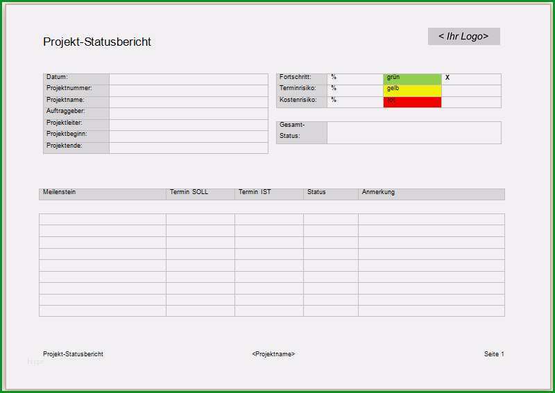 besuchsbericht vorlage kostenlos gut projektmanagement24 blog projekt statusbericht in word