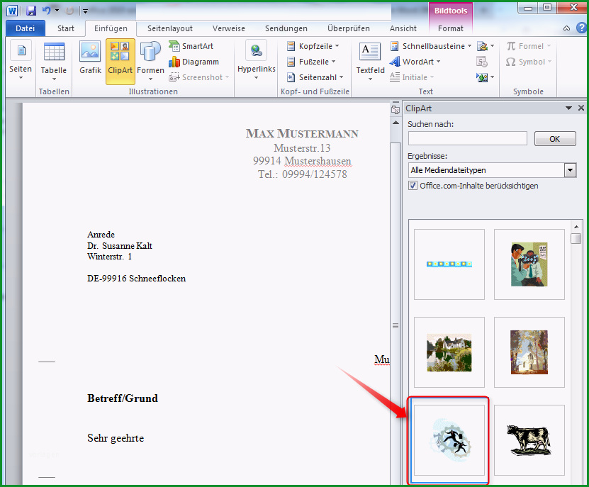 briefkopf mit microsoft word erstellen