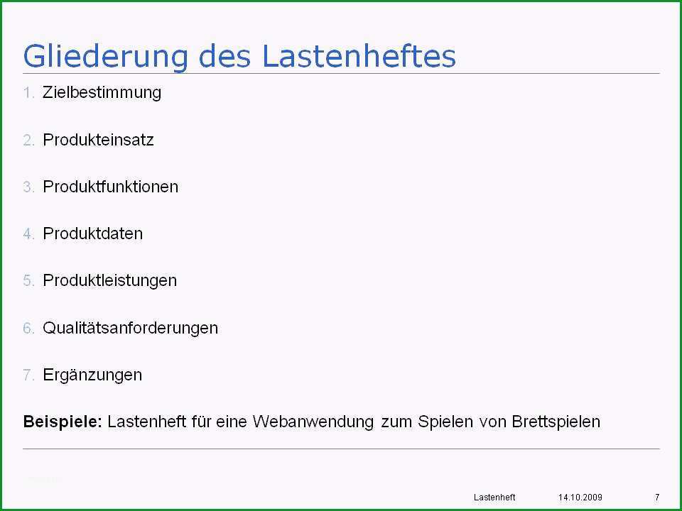 lastenheft pflichtenheft maschinenbau