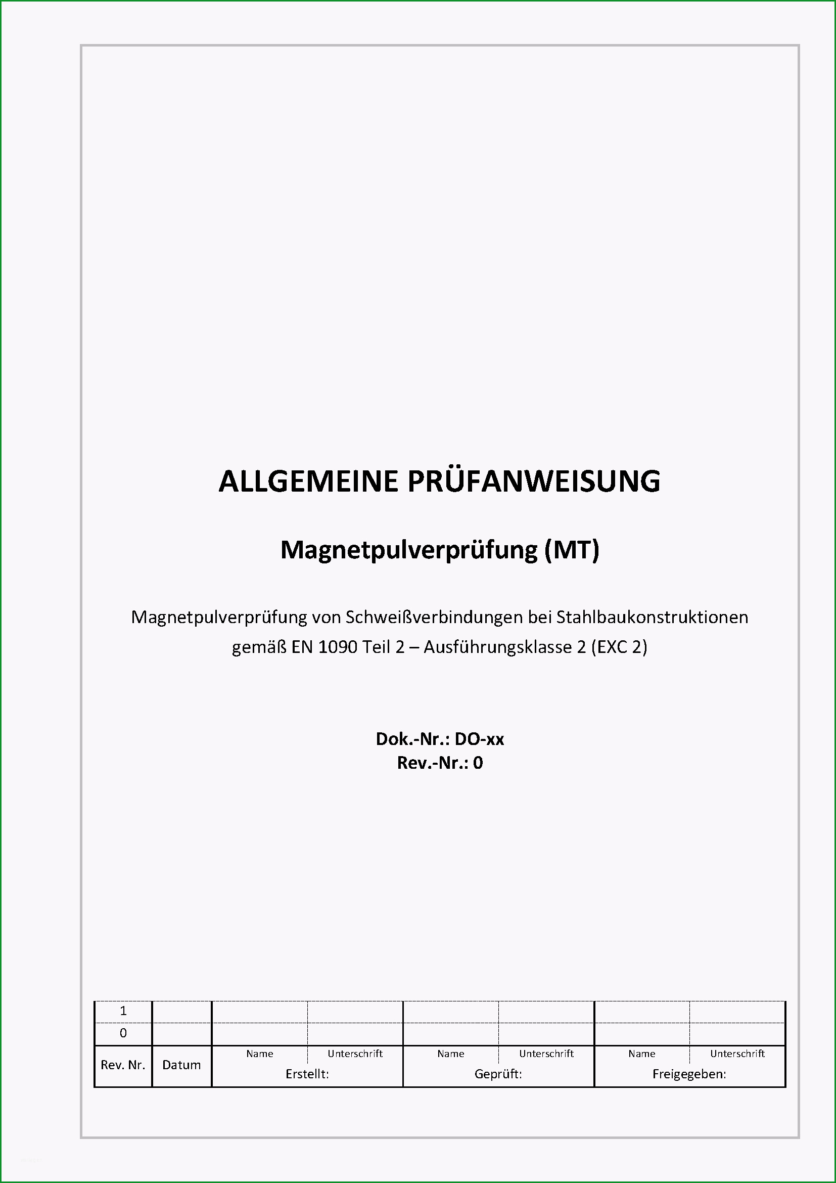 product info info=p115 allgemeine pruefanweisung magnetpulverpruefung mt von schweissverbindungen bei stahlbaukonstruktionen gem en 1090 2