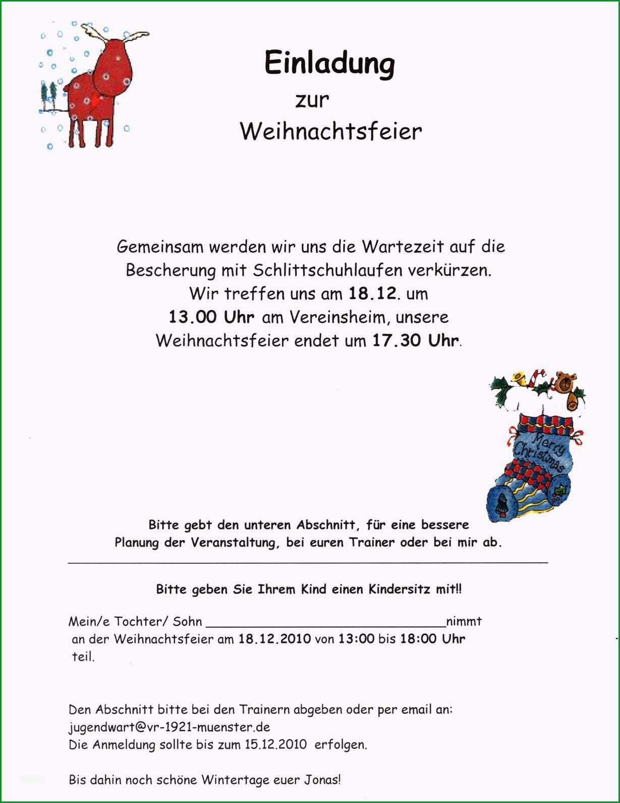 einladung weihnachtsfeier vorlage word