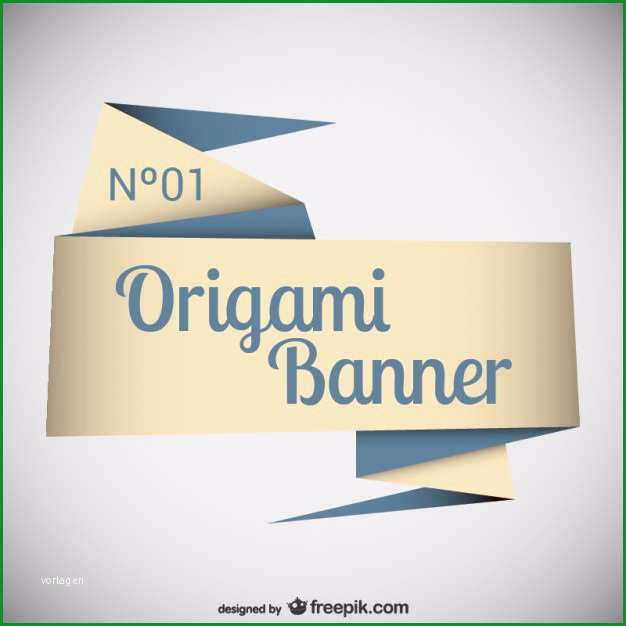 elegant origami banner vorlage